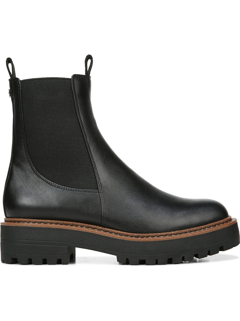 ♥️♥️ Sam Edelman Laguna Waterproof Lug Sole Chelsea Boot - Black Leather 7M - Picture 4 of 12